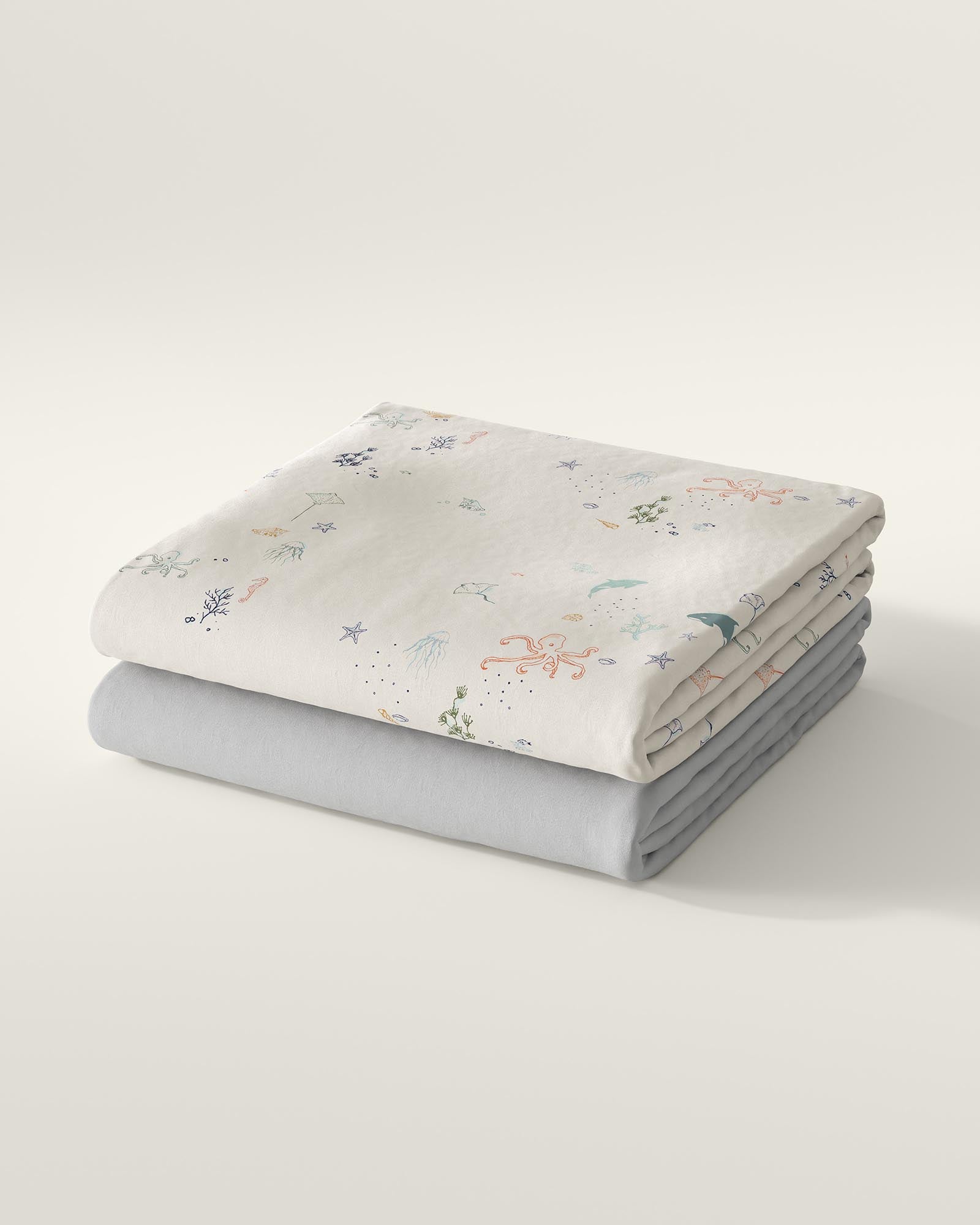 Seascape Sheet Set Organic Crib Sheets Nestig Full Crib