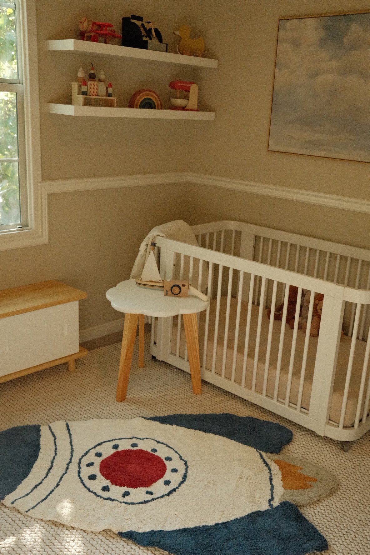 A Minimalist Nursery Designed for Maximum Coziness