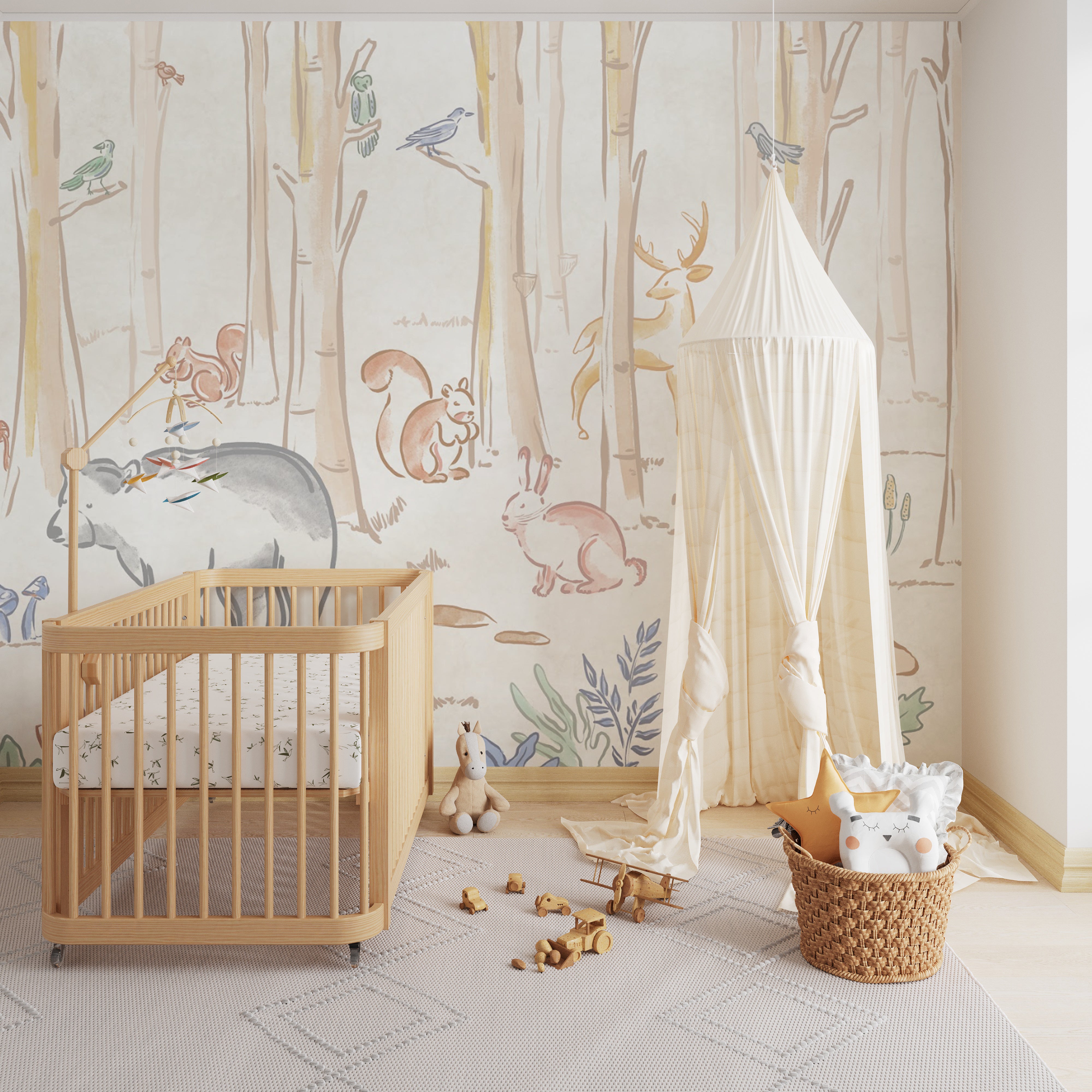 Sierra Nursery Wall Mural | Nestig