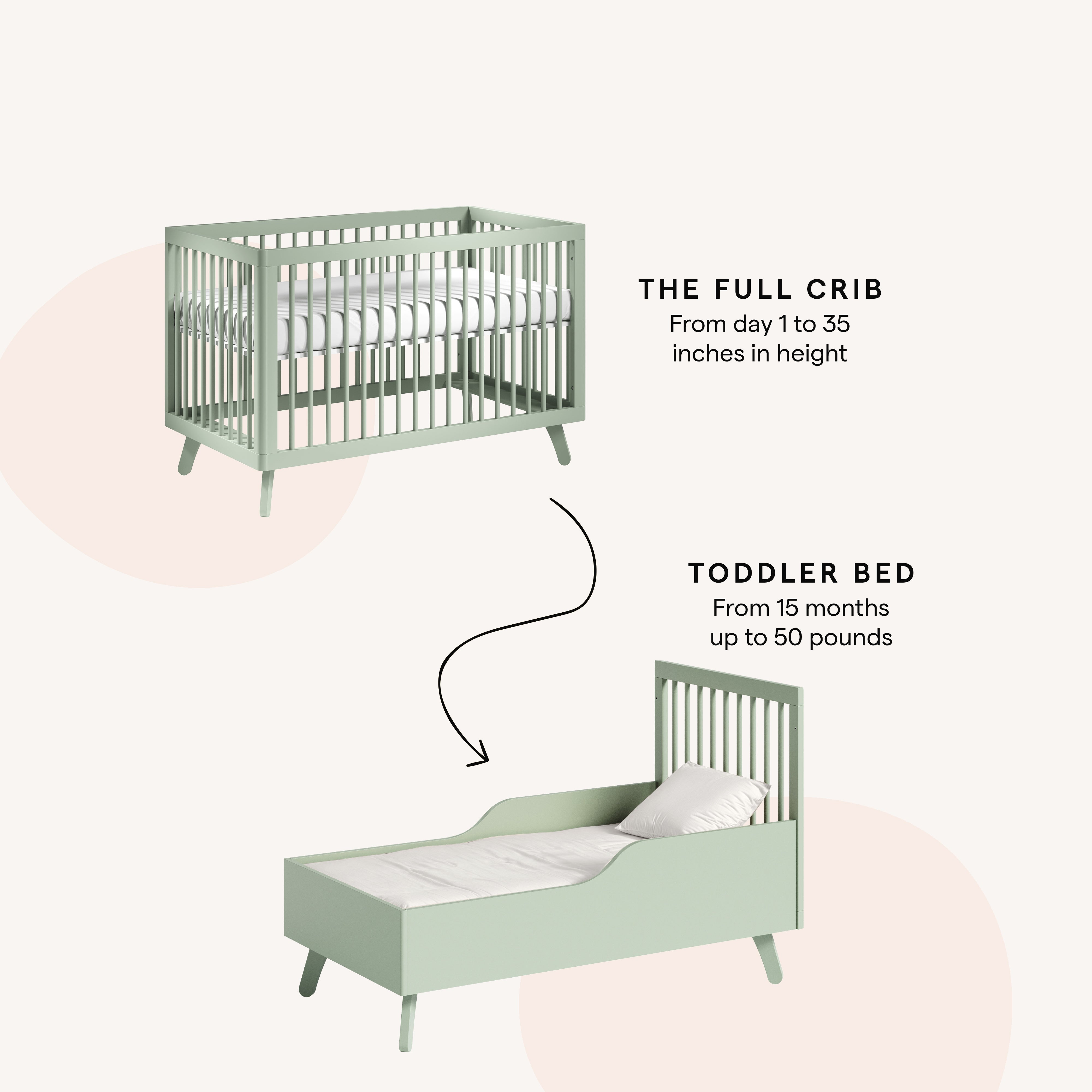 Bed size crib online