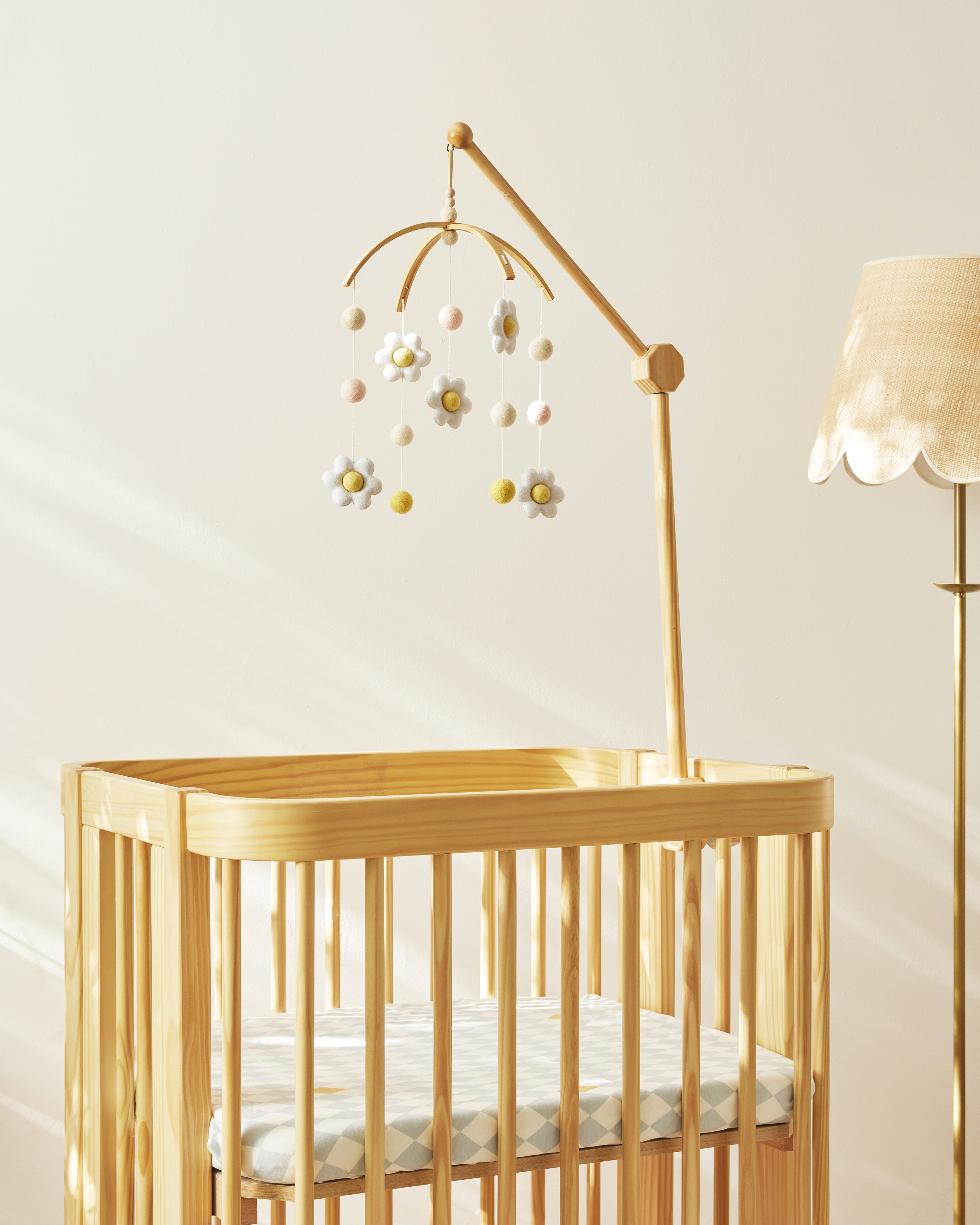 Crib mobile holder fashion