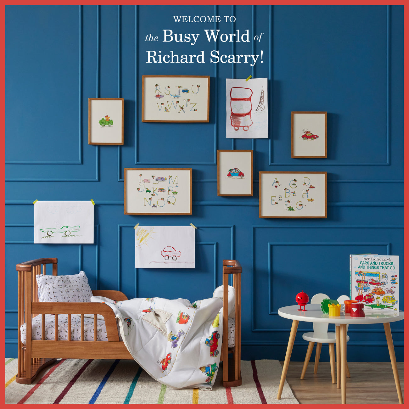Lowly Worm Word Search Toddler Sheet Set | Richard Scarry x Nestig