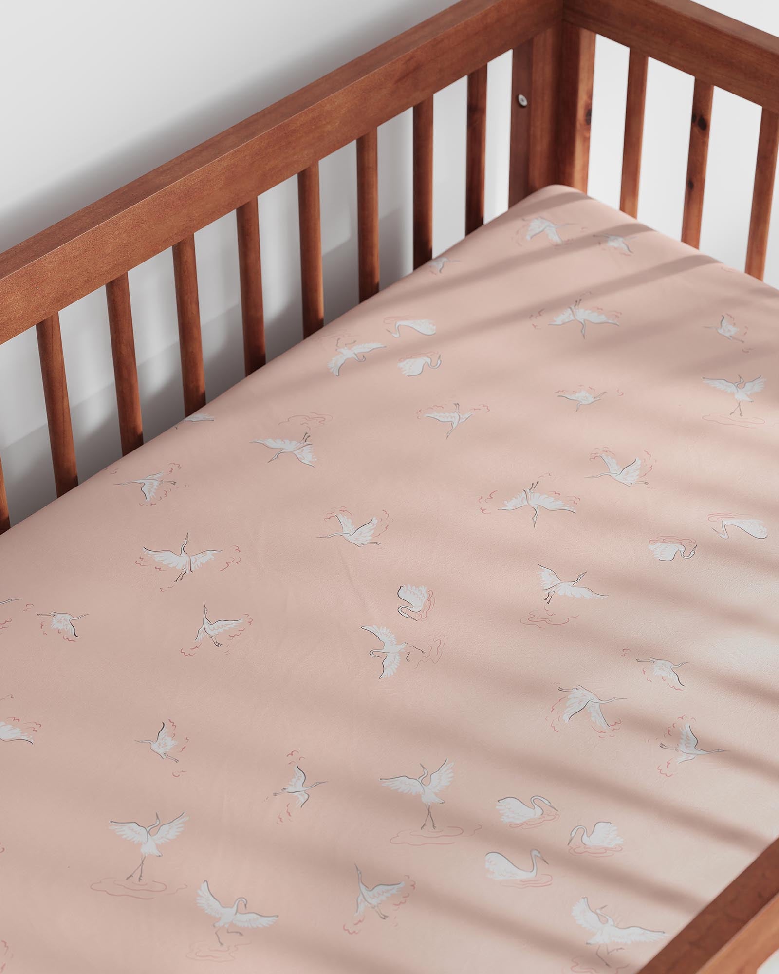 Swan Sheet Set Organic Crib Sheets Nestig Full Crib