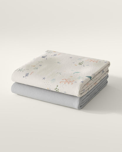 Seascape Crib Sheet Set