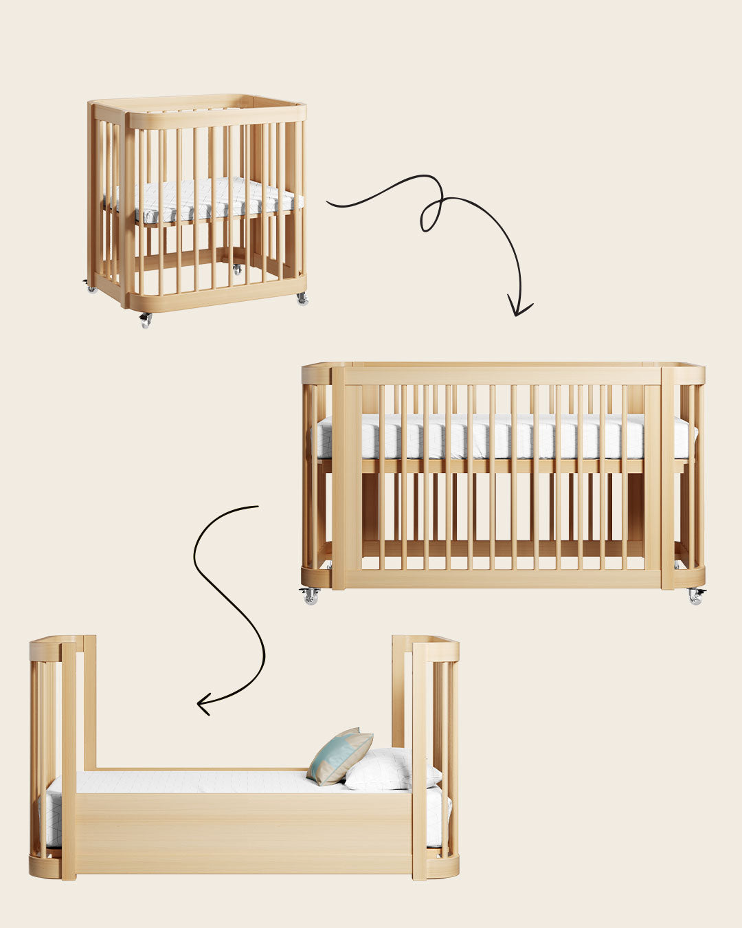 3 in one baby cot online