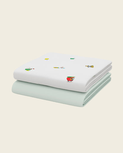 Busy World Crib Sheet Set | Richard Scarry x Nestig