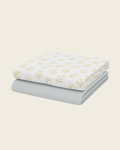 Coral Crib Sheet Set