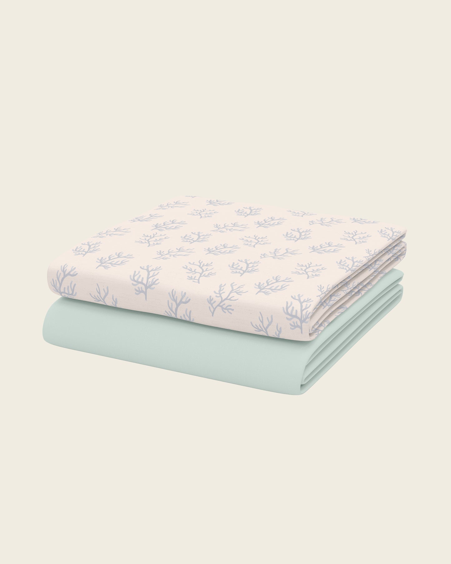 Coral Crib Sheet Set