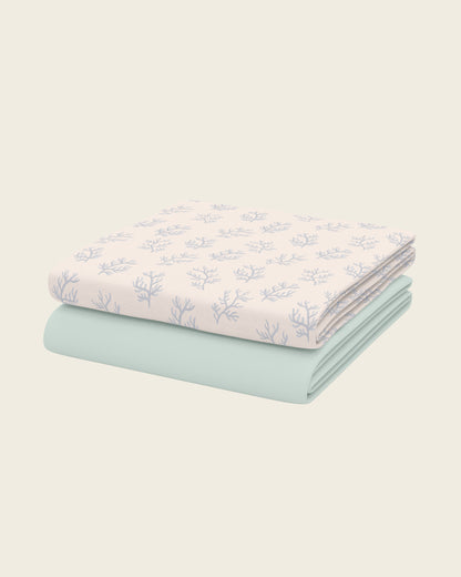 Coral Crib Sheet Set