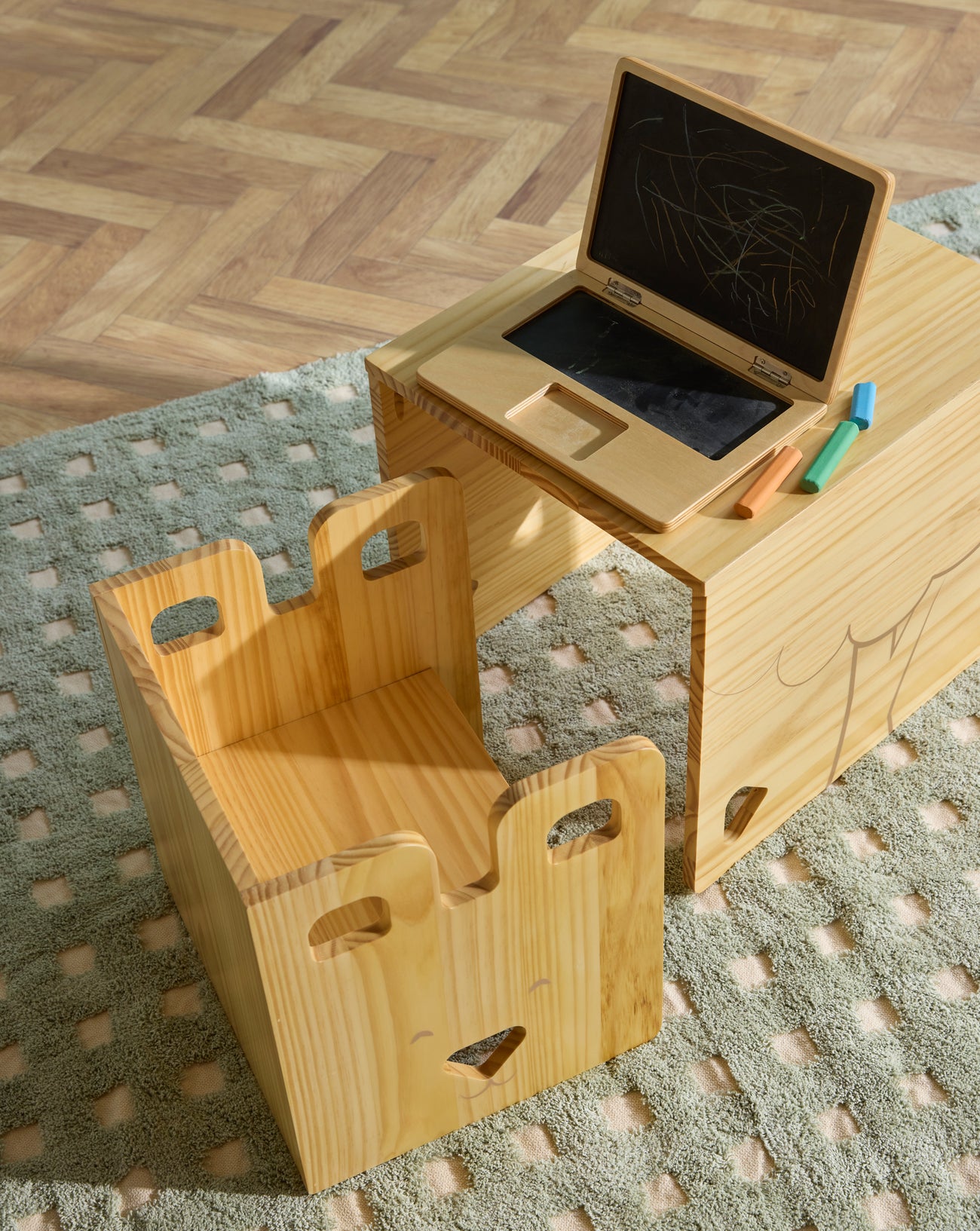 Bear Cub Montessori Table & Chair Set